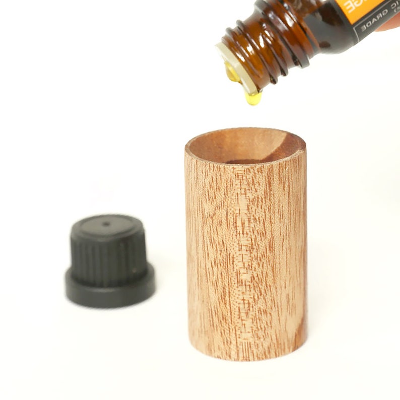 Cylinder Essential Oil Diffuser Handmade Wood Diffuser Home Fragrance Gift and Present Office Fragrance Wood Diffuser image 2