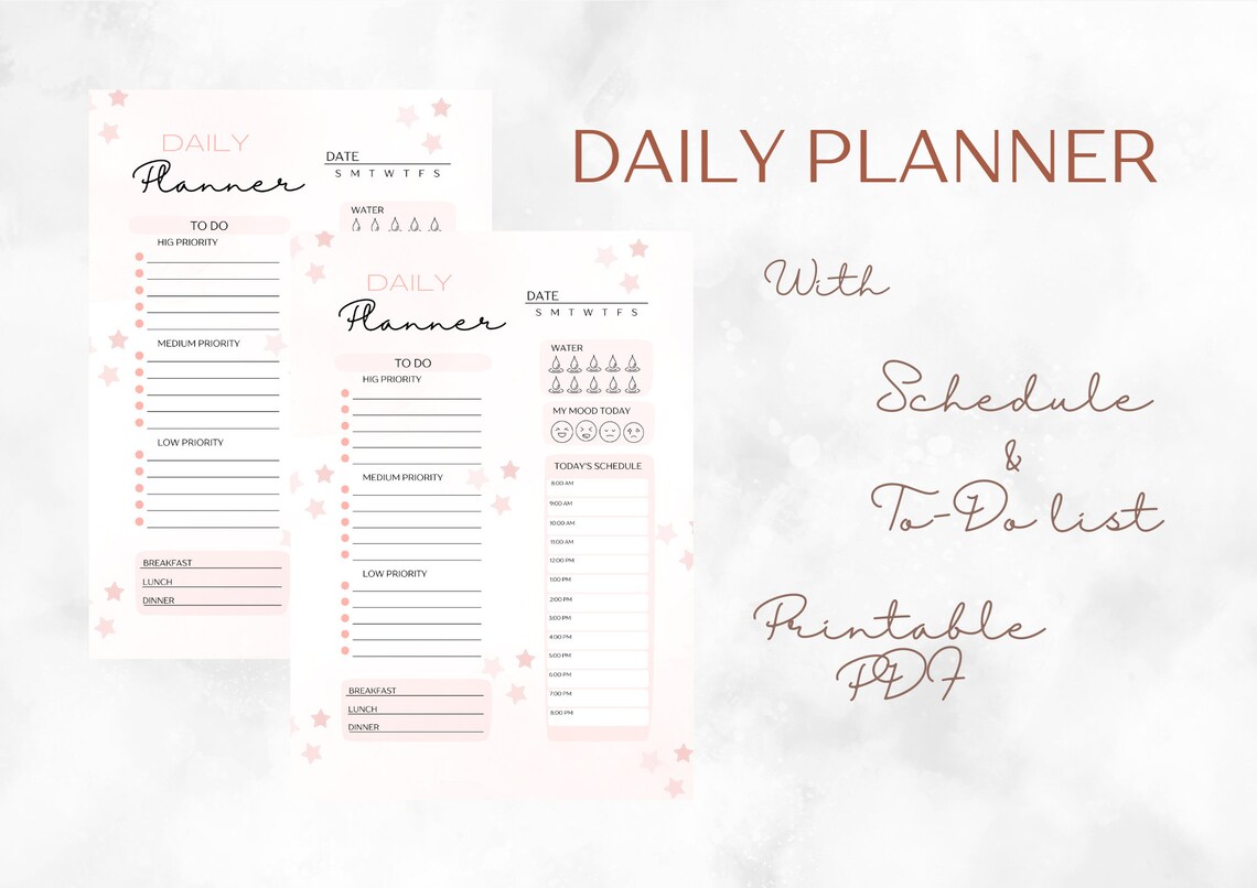 daily-planner-printable-schedule-to-do-list-mood-meals-etsy