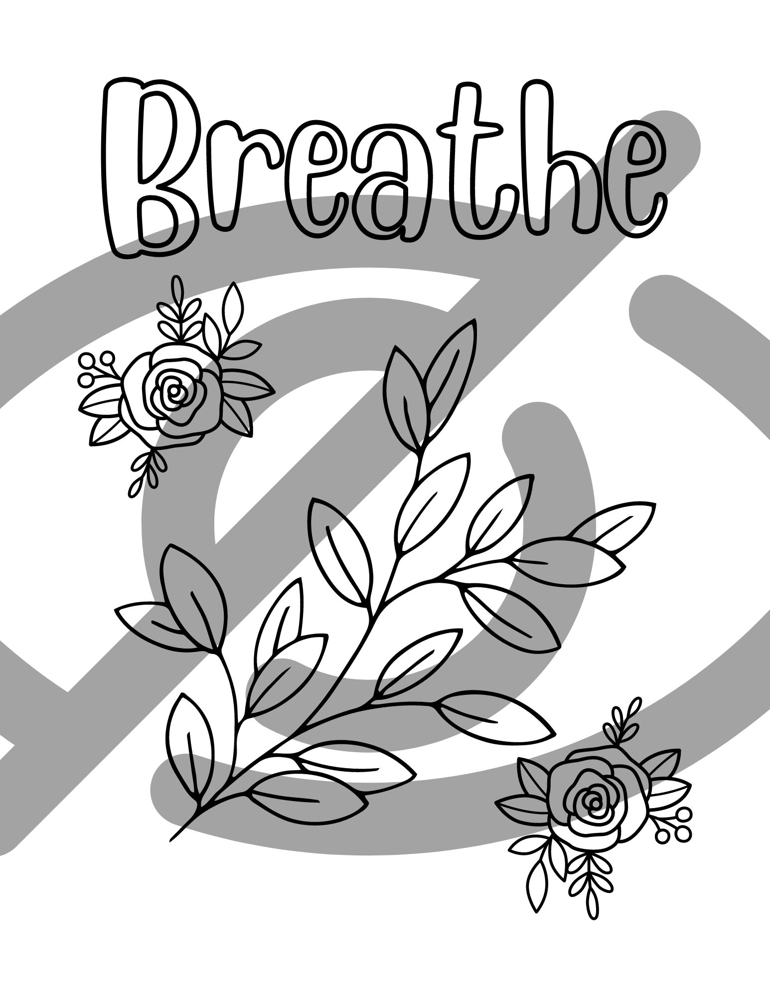 Breathe Coloring Sheet - Etsy