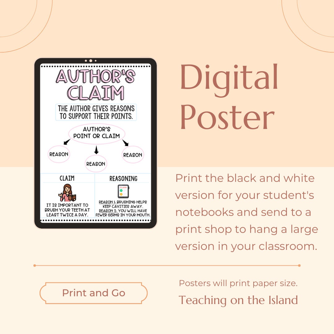 Claim Anchor Chart Templates Download Teach Like A Pro - 37hvqd8