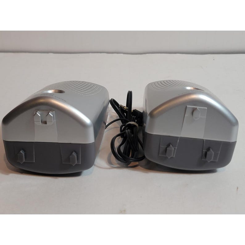 Sony Cd Cassette SRS-P7 Stereo Speakers System Wired Gray Mini Walkman Works image 6