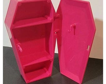 Pink Monster High Doll Classrooms Student Coffin, Locker, Casket