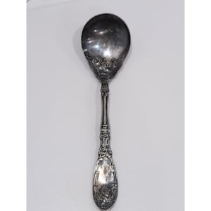 Cubiertos Le Vigne WM Rogers 1881 con diseño de uva, cuchara de azúcar de 1908, chapada en plata, 8 oz