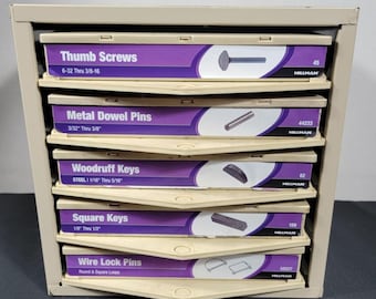 Hillman Hardware Storage Cabinet 5 Drawer Bins Steel Organizer Lego, Parts etc..