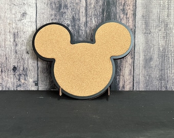 Mickey Head Pin Board | Iconic Disney Display | 13x11" Cork Board | Classic Disney Wall Art | Collector Gift for Pin Traders