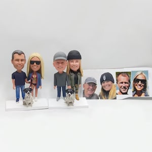 Custom couple bobblehead, personalized double figurine, wedding cake topper figurine, custom wedding gift, anniversary gift for couple