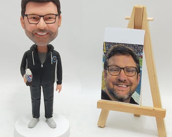 Boneco de argila de polímero personalizado: presente para fãs de futebol