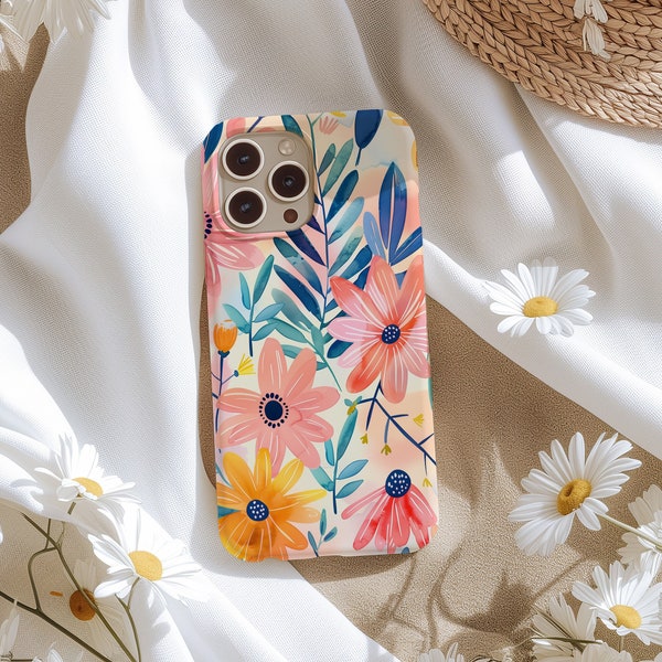 SPRING PETALS Tough Phone Case | For iPhone 11 12 13 14 15 Pro Max Plus Mini, Glossy Matte Finish Cover