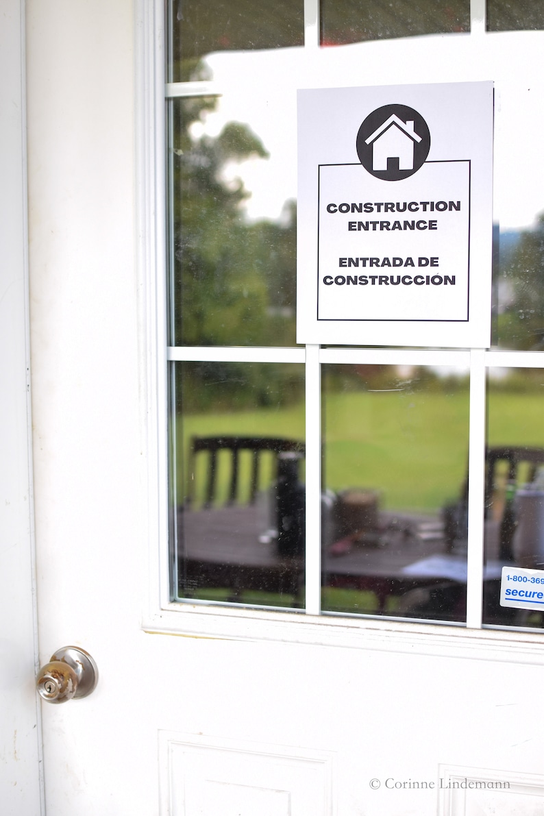 Home Renovation Printable Signs black and White - Etsy