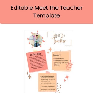 Meet the Teacher Flyer Editable With Canva - Etsy