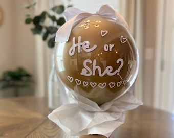 Gender Reveal Balloon, No Mess, Pink or Blue Powder