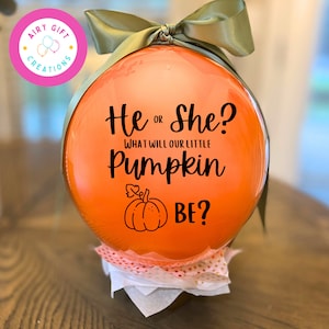 Thanksgiving Gender Reveal Balloon, Perfect indoor gender reveal party balloon, NO MESS