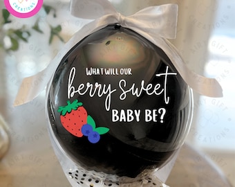 Berry Sweet Baby Gender Reveal, Perfect Indoor Gender Reveal Party Balloon, Pregnancy Announcement, NO MESS!