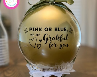 Pink or Blue Gender Reveal Balloon, No Mess Party Decor