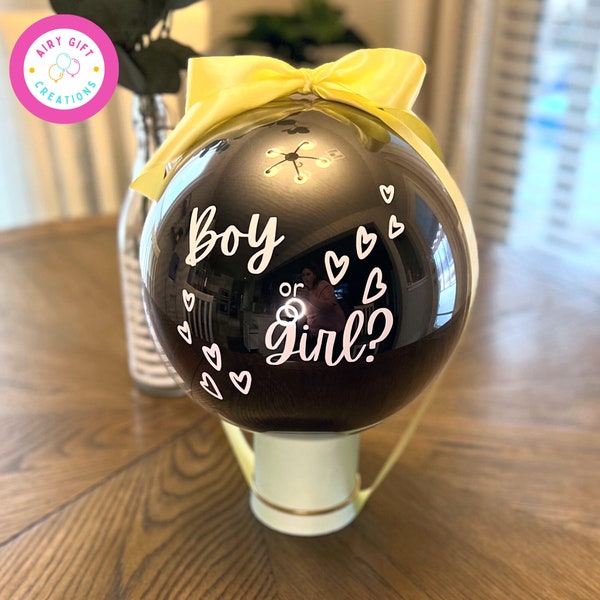 Boy or Girl Gender Reveal Balloon, Perfect indoor gender reveal party balloon, NO MESS gender reveal balloon