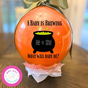 A Baby is Brewing Gender Reveal Balloon, Perfect indoor gender reveal party balloon, NO MESS