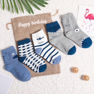 5 Pairs Cotton Baby Socks， Cute Newborn Infant Unisex Socks, Toddlers Boys  Socks, New Baby boy gift, baby shower gift
