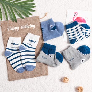 Cotton Baby Socks 5 Pairs， Cute Newborn Infant Unisex Socks, Toddlers Boys  Socks, New Baby boy gift
