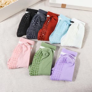 Grip Socks for Pilates Yoga Barre, Non-Slip Socks, Sticky Socks, Comfy Sportswear, Cute Fall Socks, Dance Athleisure,Gift for her