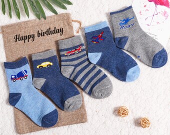5 pares de calcetines de algodón para bebés, bonitos calcetines unisex para recién nacidos, calcetines para niños pequeños, calcetines con estampado de coches