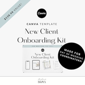 Wedding Coordinator New Client Onboarding Canva Template Kit