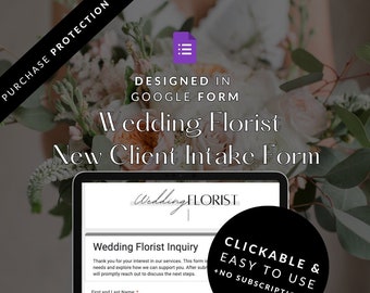 Wedding Florist New Client Inquiry Intake Google Form