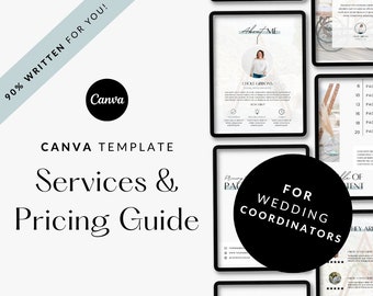 Day of Wedding Coordinator Services and Pricing Guide Canva Template