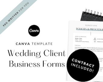 Day of Wedding Coordinator Business Forms