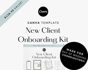 Wedding Coordinator New Client Onboarding Canva Template Kit