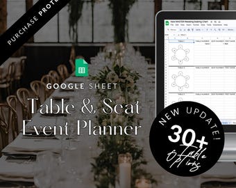 Wedding Table Seating List Planner Google Excel Sheet