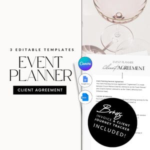 Event Planner Client Agreement Template | Editable in Canva, Google Docs, Microsoft Word