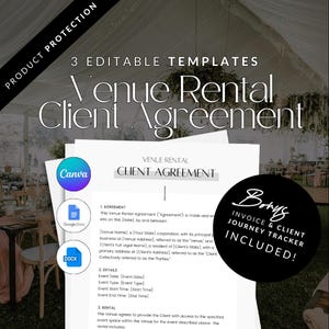 Venue Rental Client Agreement | Editable in Canva, Google Docs, Microsoft Word, Pages