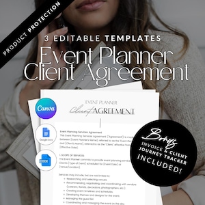 Event Planner Client Agreement Template | Editable in Canva, Google Docs, Microsoft Word