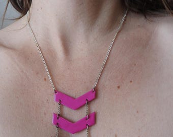 Collier pendentif plastique recyclé