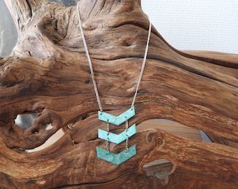 Collier pendentif plastique recyclé