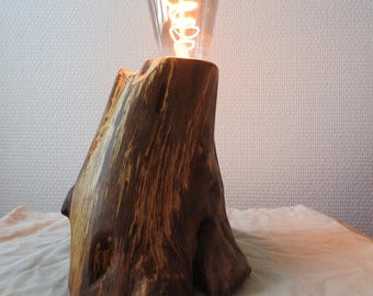 Lampe à poser en bois de chêne