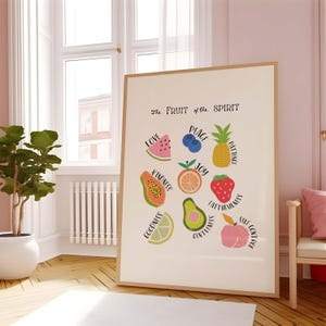 Frucht des Geistes Kunstdruck: Moderne christliche Wanddekoration (Digitaler Download)