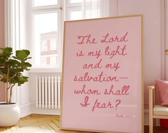 Pink Scripture Wall Art: Christian Bible Verse Print (Digital Download)