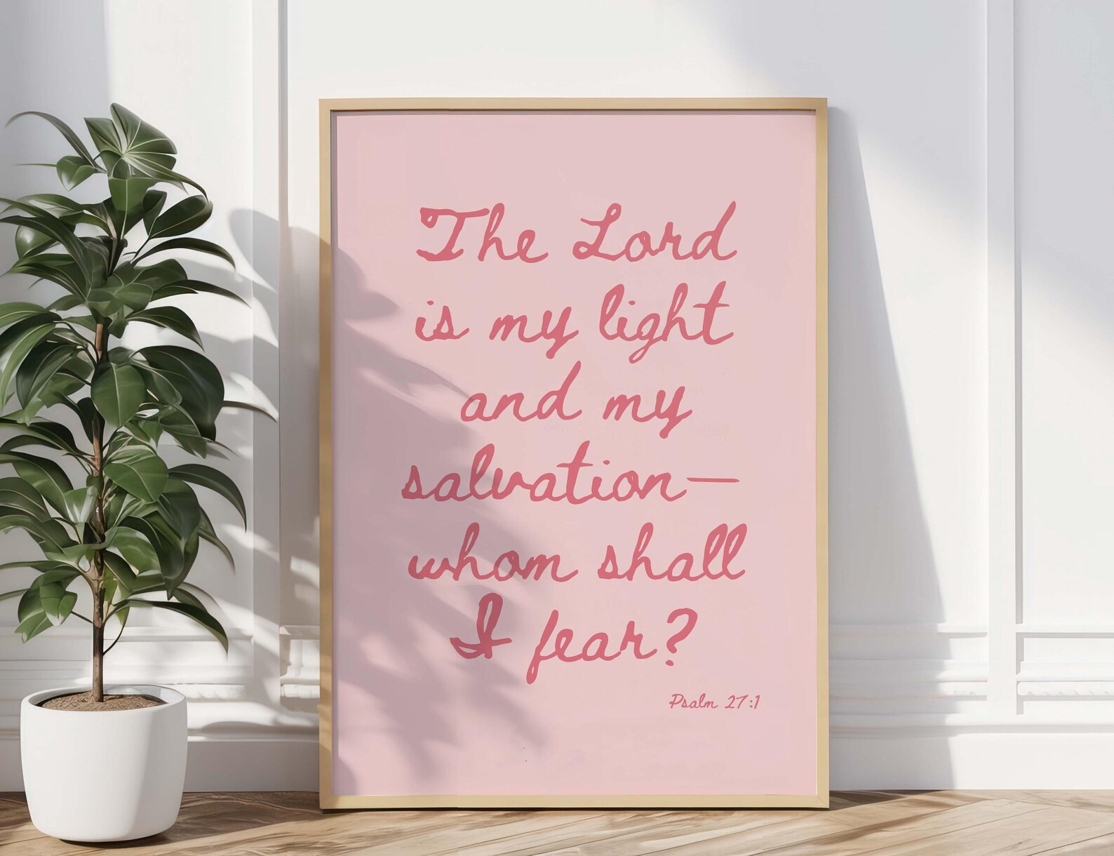 Pink Scripture Wall Art: Christian Bible Verse Print (digital Download ...