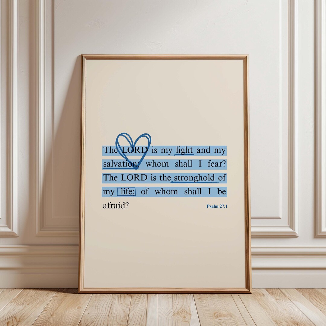Blue Bible Verse Wall Art: Christian Scripture Print (digital Print) - Etsy