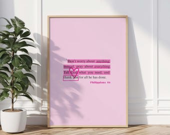 Modern Christian Art Christian Wall Art Printable Scripture Wall Art Digital Product Bible Verse Wall Art Pink Wall Art Digital Download