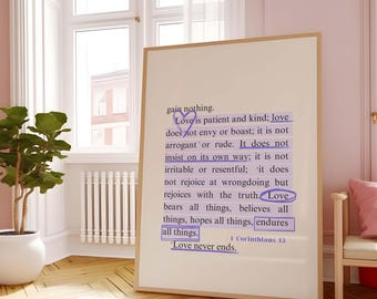 Modern Christian Art Christian Wall Art Scripture Wall Art Purple Wall Art Bible Verse Wall Art Spiritual Wall Art Religious Digital Print