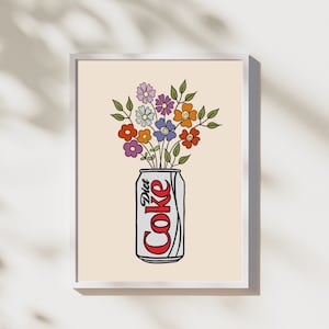 Diet Coke Wildflowers | Digital Download | Instant Download | Wall Art