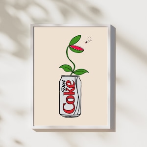 Diet Coke Venus Fly Trap  | Digital Download | Instant Download | Wall Art