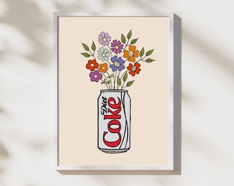 Wilde bloemen cola light | Digitale download | Direct downloaden | Muurkunst