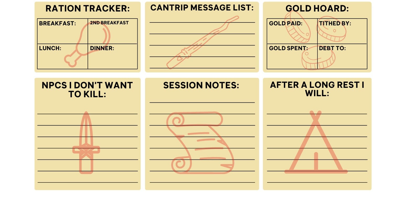 Dnd Daily Planner, Digital Download, Printable Etsy