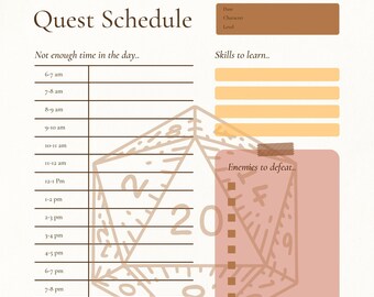 Calendario de misiones, Planificador, Descarga digital, Imprimible