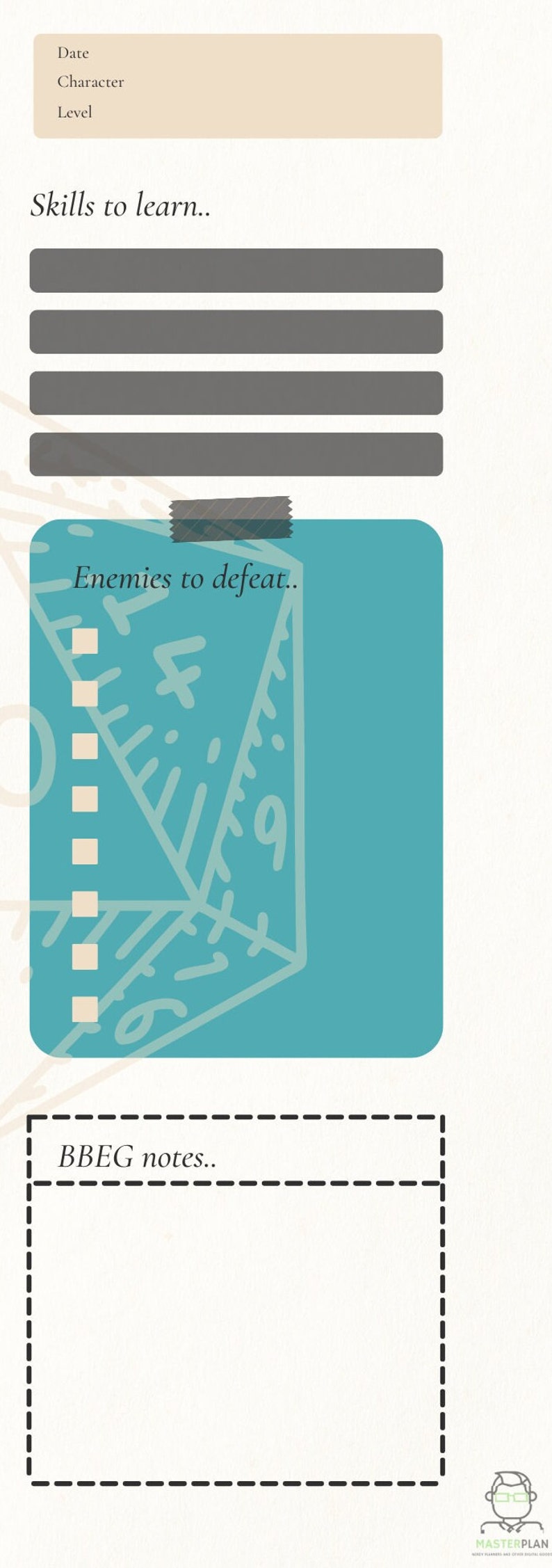 Quest Schedule, Planner, Digital Download, Printable Etsy