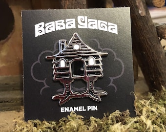 Baba Yaga Chicken Hut Enamel Pin
