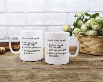 Regalo para los fans de Star Wars, Regalo para el fan Jedi, Taza Aspirante a Jedi, Regalo para el geek de Star Wars, Taza de regalo Jedi,